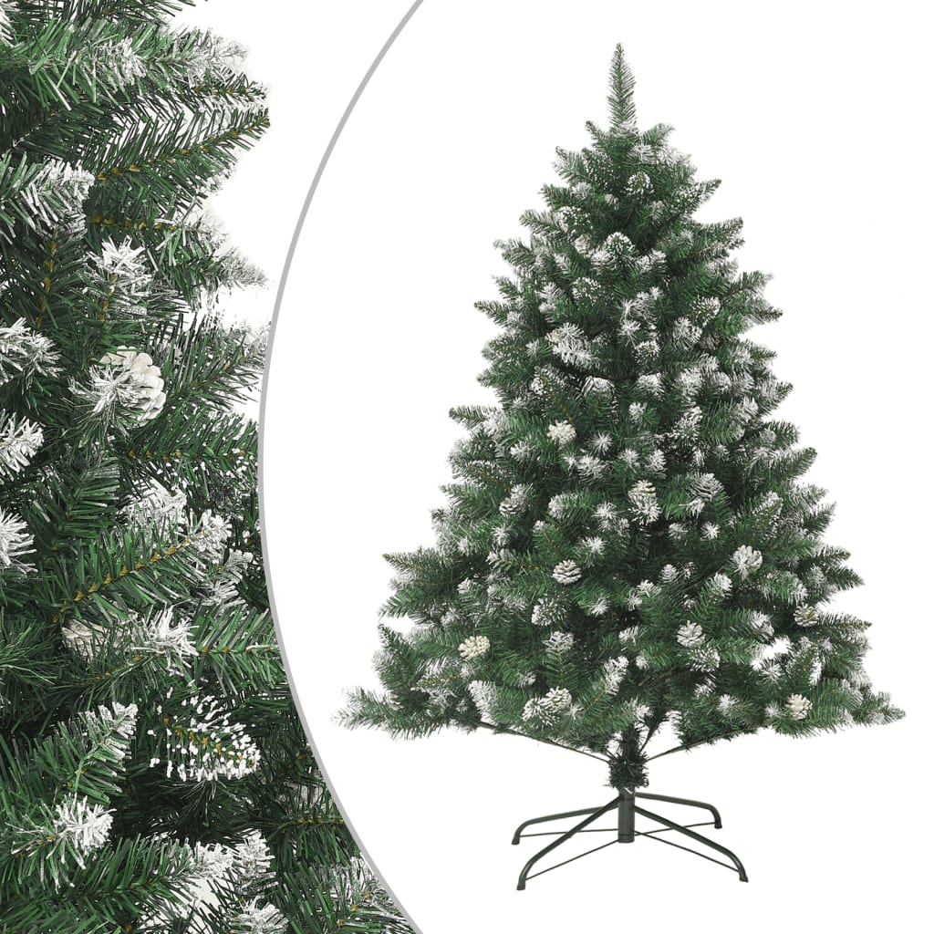 kunstigt juletræ med juletræsfod 150 cm PVC