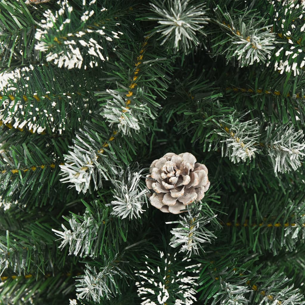 kunstigt smalt juletræ med juletræsfod 120 cm PVC