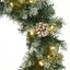 julekrans med LED-lys 60 cm PVC grøn
