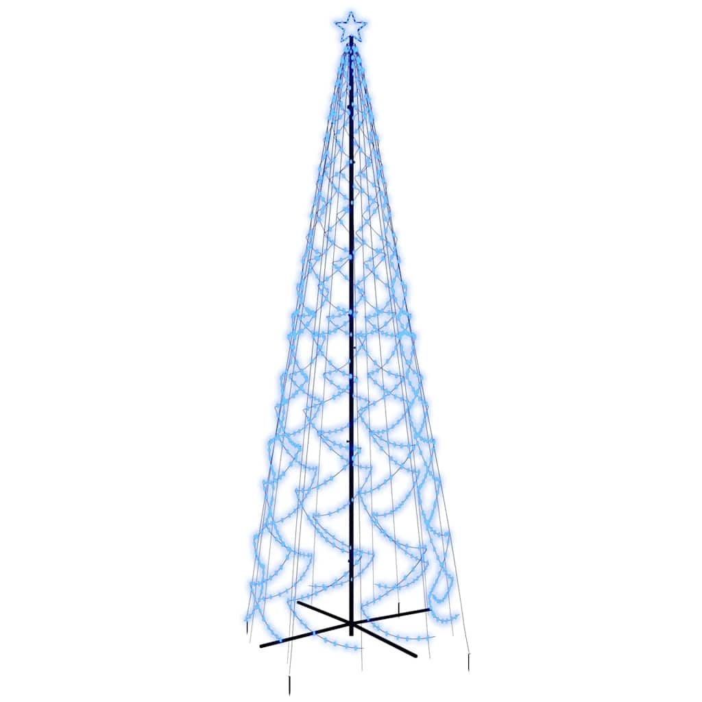 kegleformet juletræ 160x500 cm 1400 LED'er blåt lys