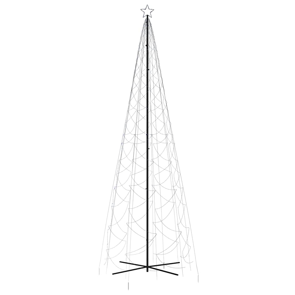kegleformet juletræ 160x500 cm 1400 LED'er blåt lys
