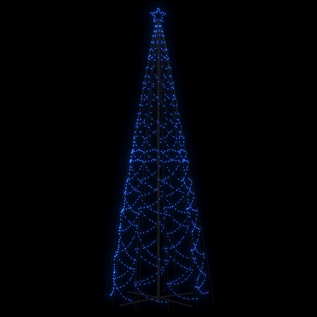 kegleformet juletræ 160x500 cm 1400 LED'er blåt lys