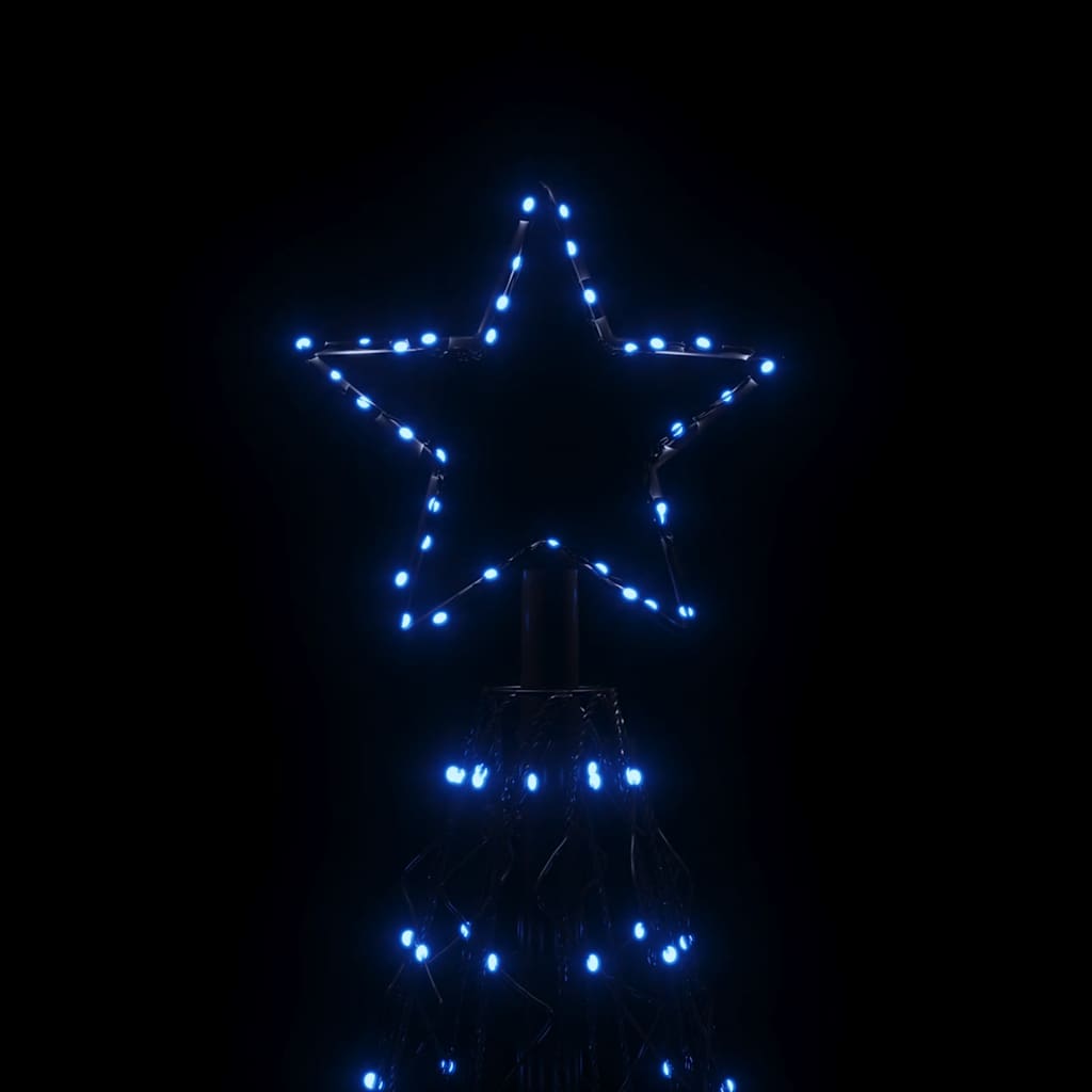 kegleformet juletræ 160x500 cm 1400 LED'er blåt lys