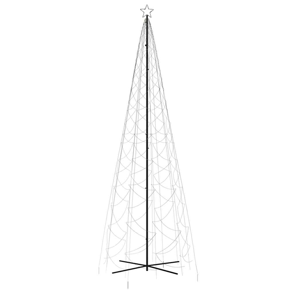 kegleformet juletræ 160x500 cm 1400 LED'er varmt hvidt lys