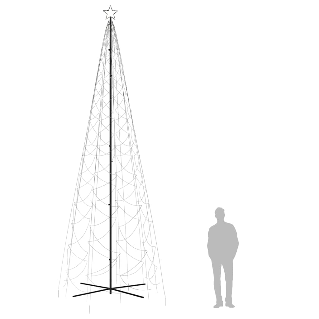 kegleformet juletræ 160x500 cm 1400 LED'er varmt hvidt lys