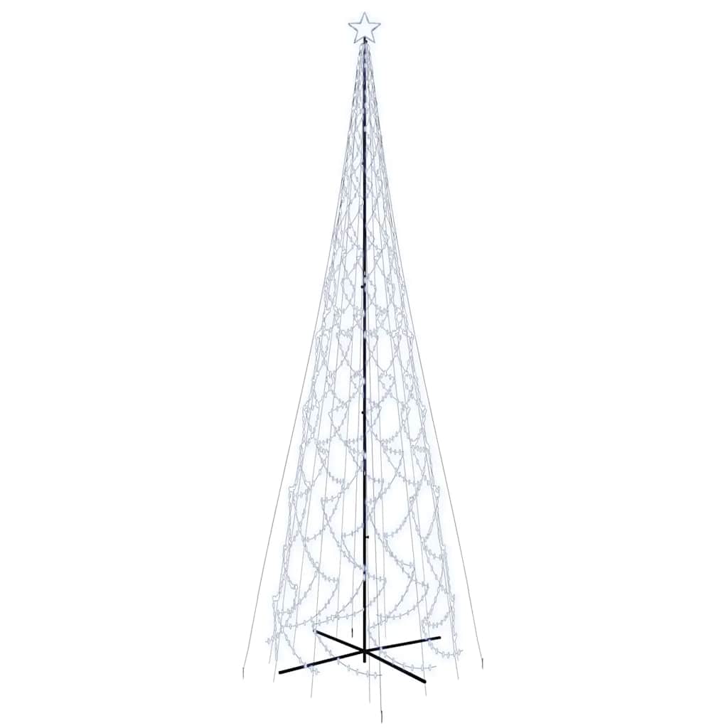 kegleformet juletræ 230x800 cm 3000 LED'er koldt hvidt lys