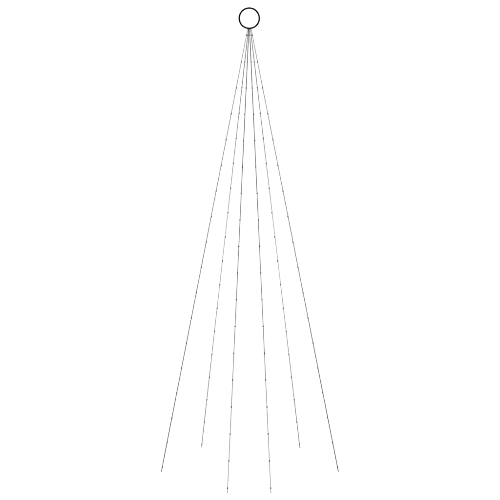 juletræ til flagstang 108 LED'er 180 cm blåt lys