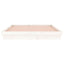sengeramme med LED 180x200 cm super kingsize massivt træ hvid
