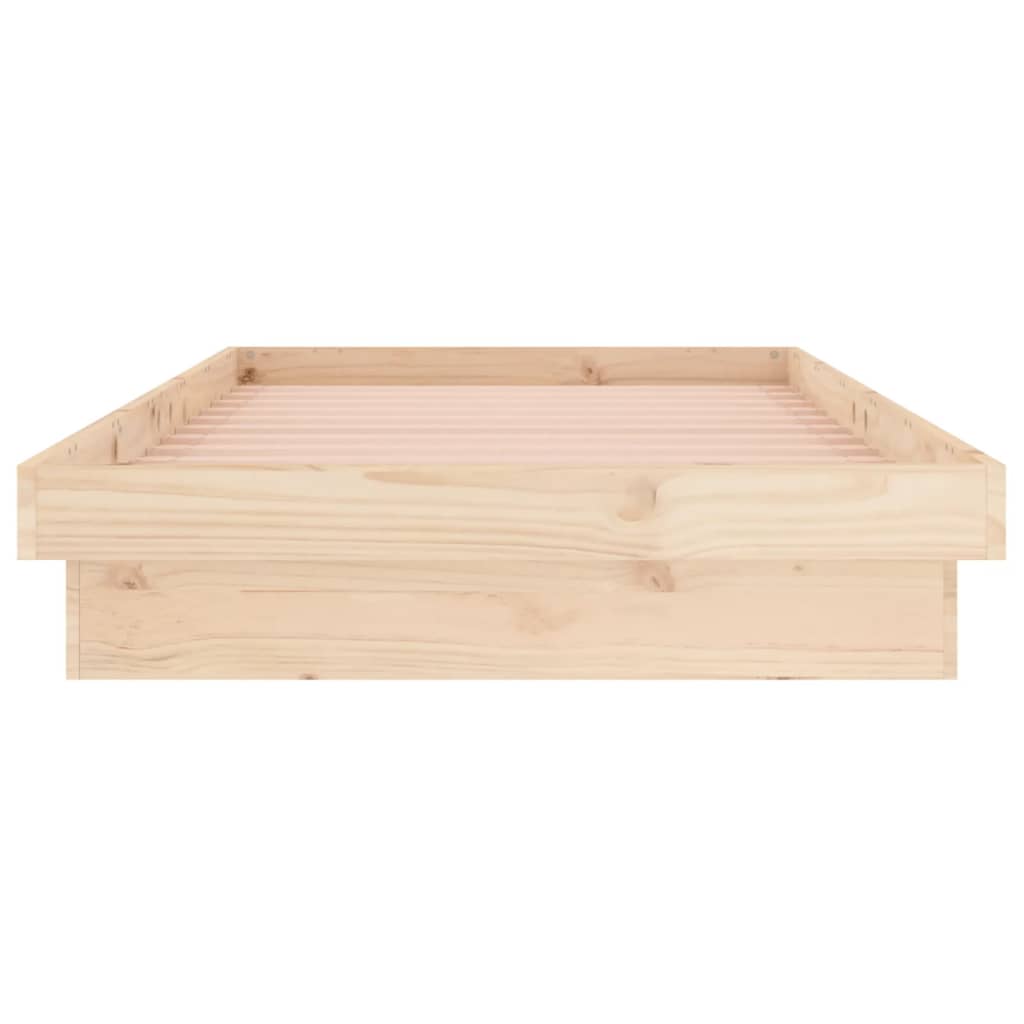 sengeramme med LED 75x190 cm Small Single massivt træ