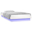 sengeramme med LED-lys 75x190 cm Small Single massivt træ hvid
