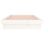 sengeramme med LED-lys 90x190 cm Single massivt træ hvid