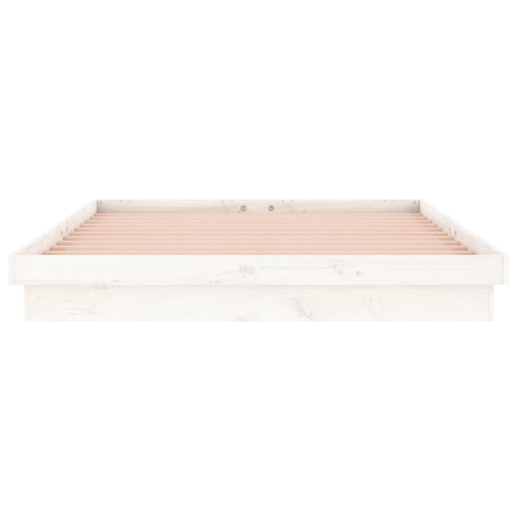 sengeramme med LED-lys 120x190 cm Small Double massivt træ hvid