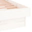 sengeramme med LED-lys 120x190 cm Small Double massivt træ hvid