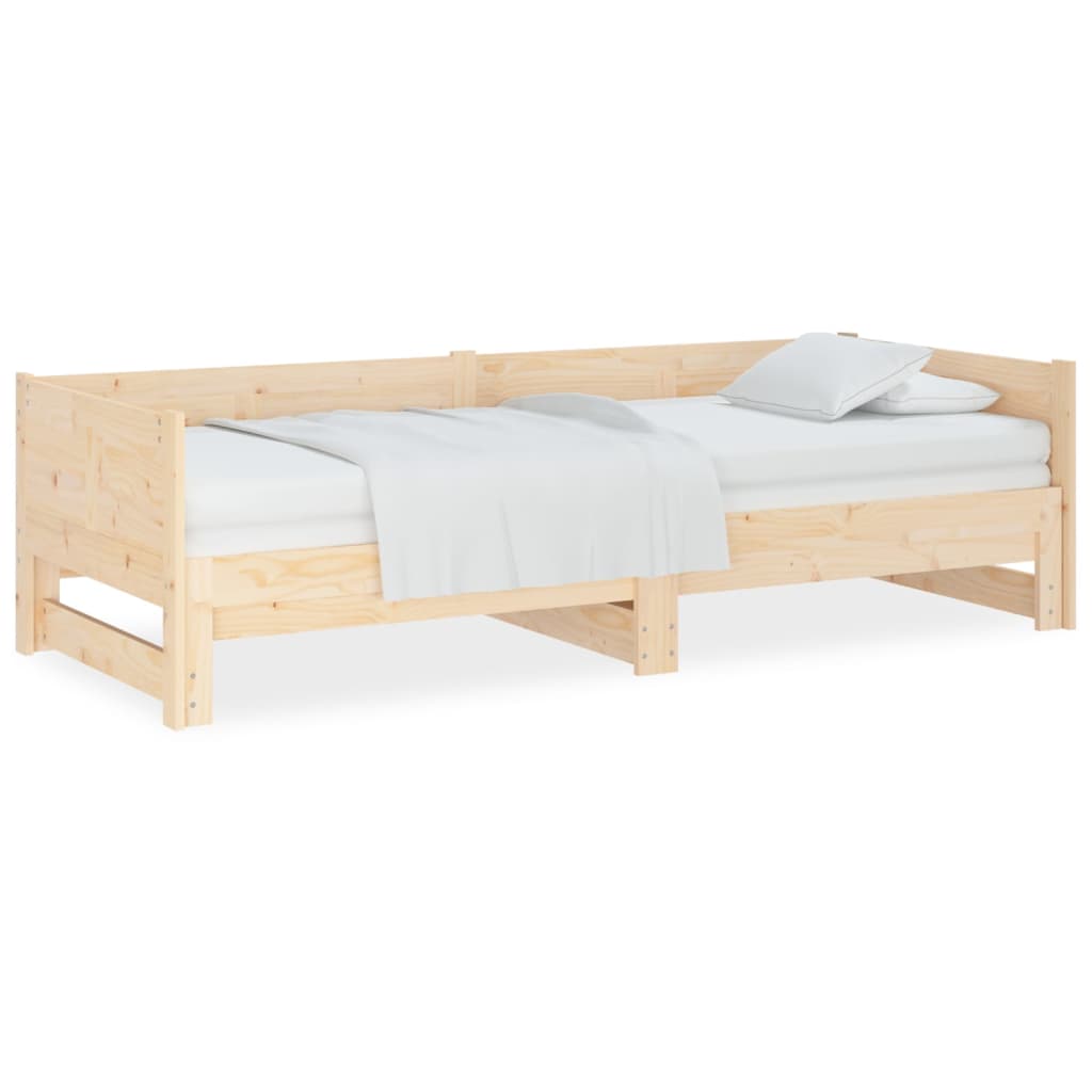 daybed med udtræk 2x(90x190) cm massivt fyrretræ