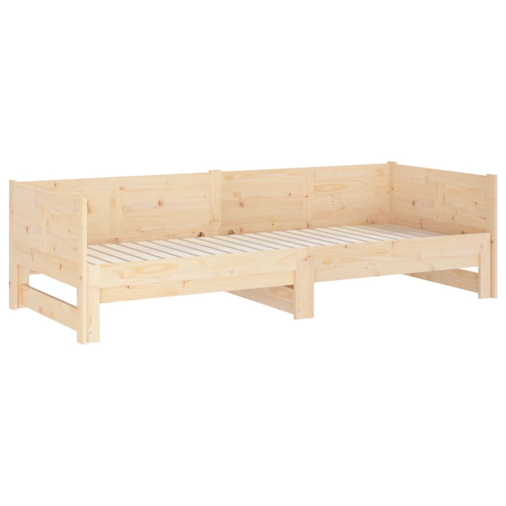 daybed med udtræk 2x(90x190) cm massivt fyrretræ