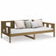 daybed 90x190 cm massivt fyrretræ gyldenbrun