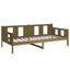 daybed 90x190 cm massivt fyrretræ gyldenbrun