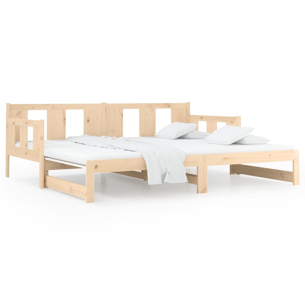 daybed med udtræk 2x(90x190) cm massivt fyrretræ