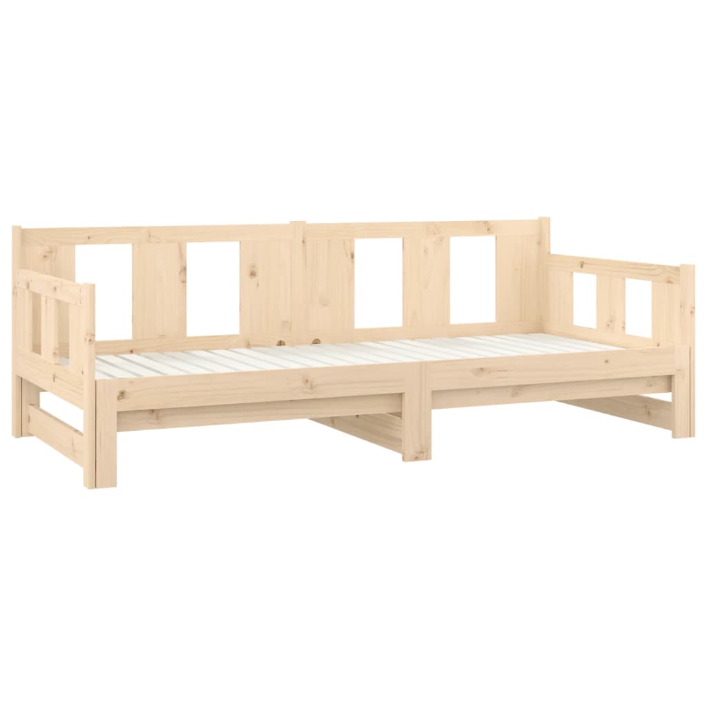 daybed med udtræk 2x(90x190) cm massivt fyrretræ