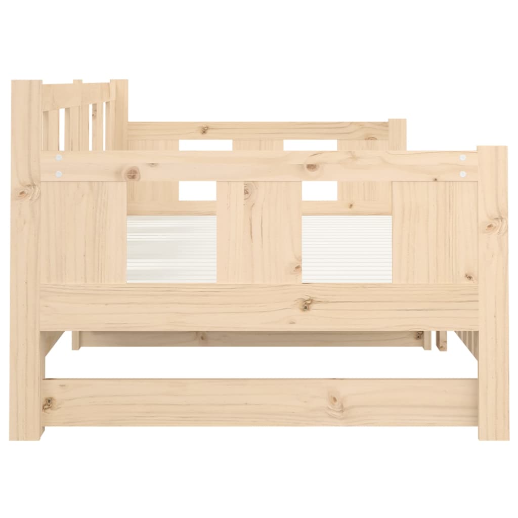 daybed med udtræk 2x(90x190) cm massivt fyrretræ