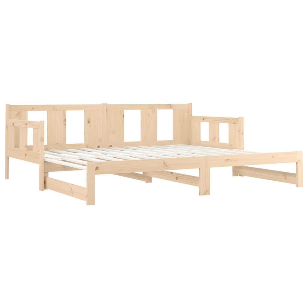 daybed med udtræk 2x(90x190) cm massivt fyrretræ