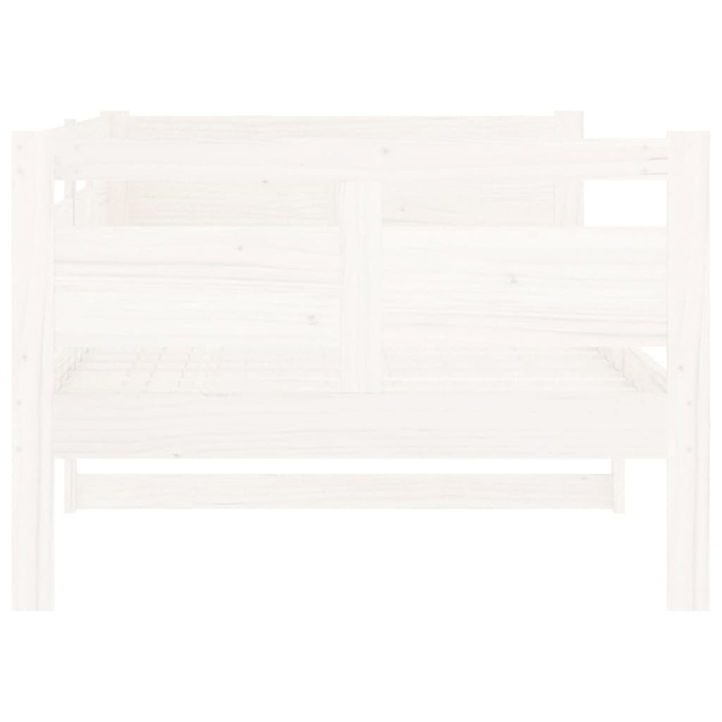 daybed 90x200 cm massivt fyrretræ hvid