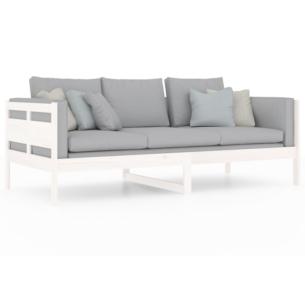 daybed 90x200 cm massivt fyrretræ hvid