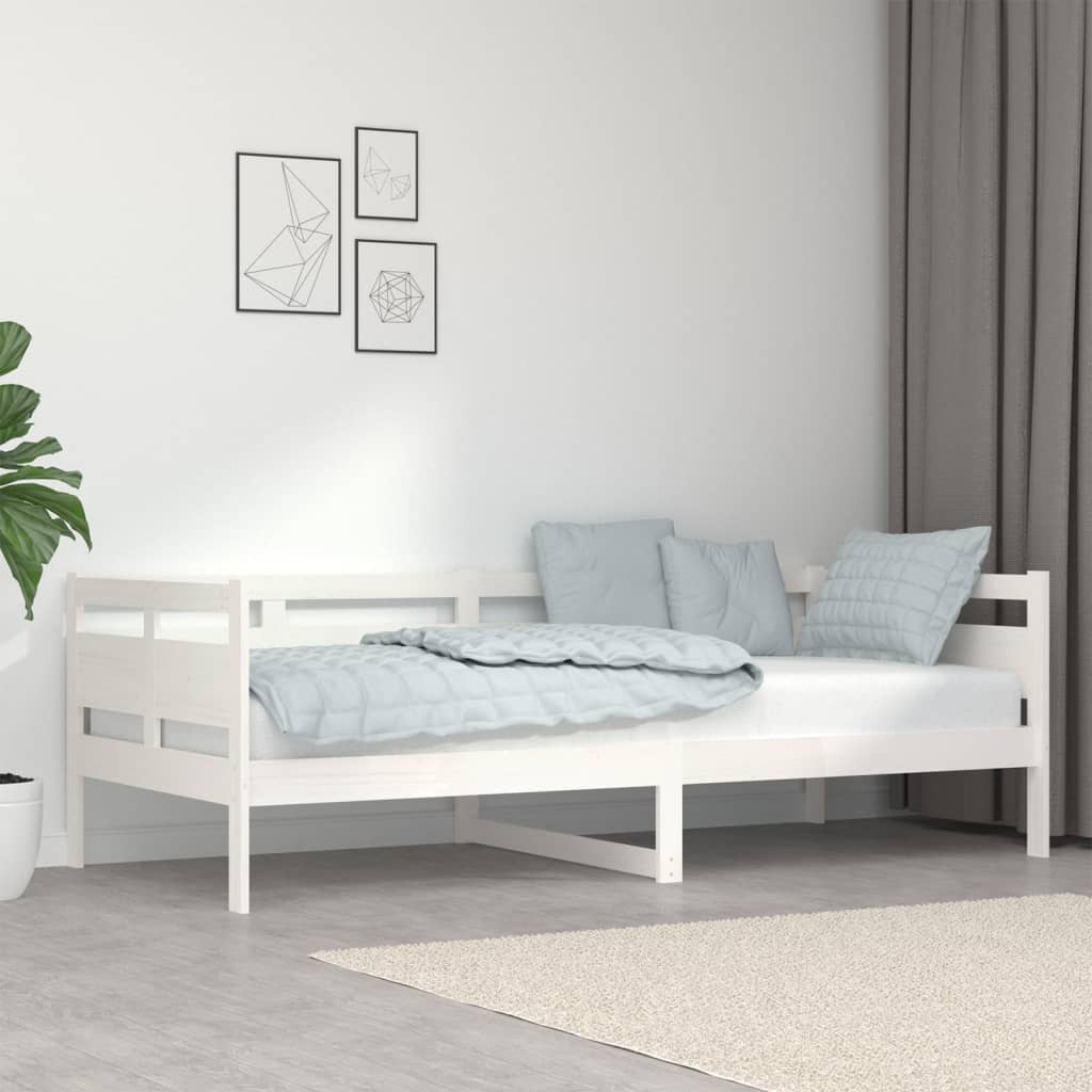 daybed 90x200 cm massivt fyrretræ hvid