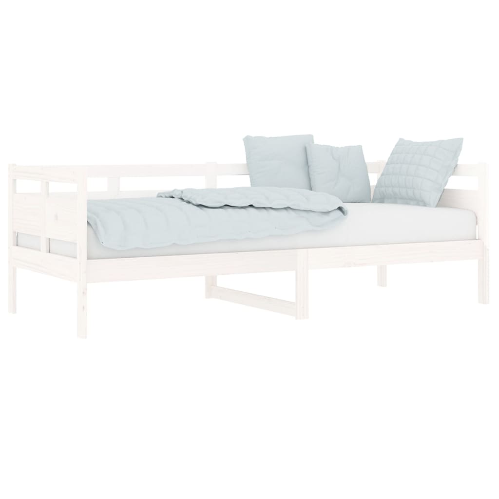 daybed 80x200 cm massivt fyrretræ hvid
