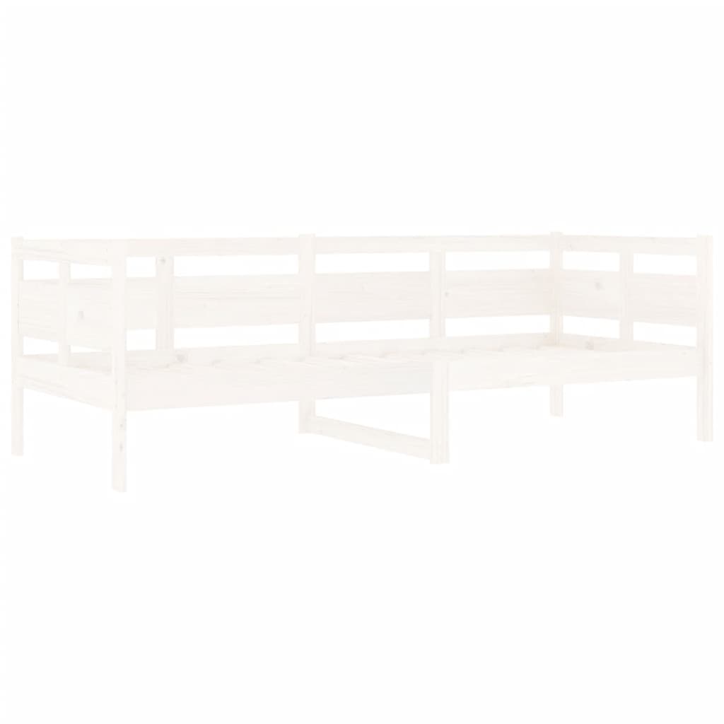 daybed 80x200 cm massivt fyrretræ hvid