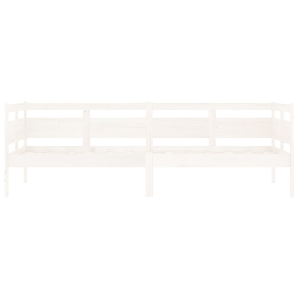 daybed 80x200 cm massivt fyrretræ hvid