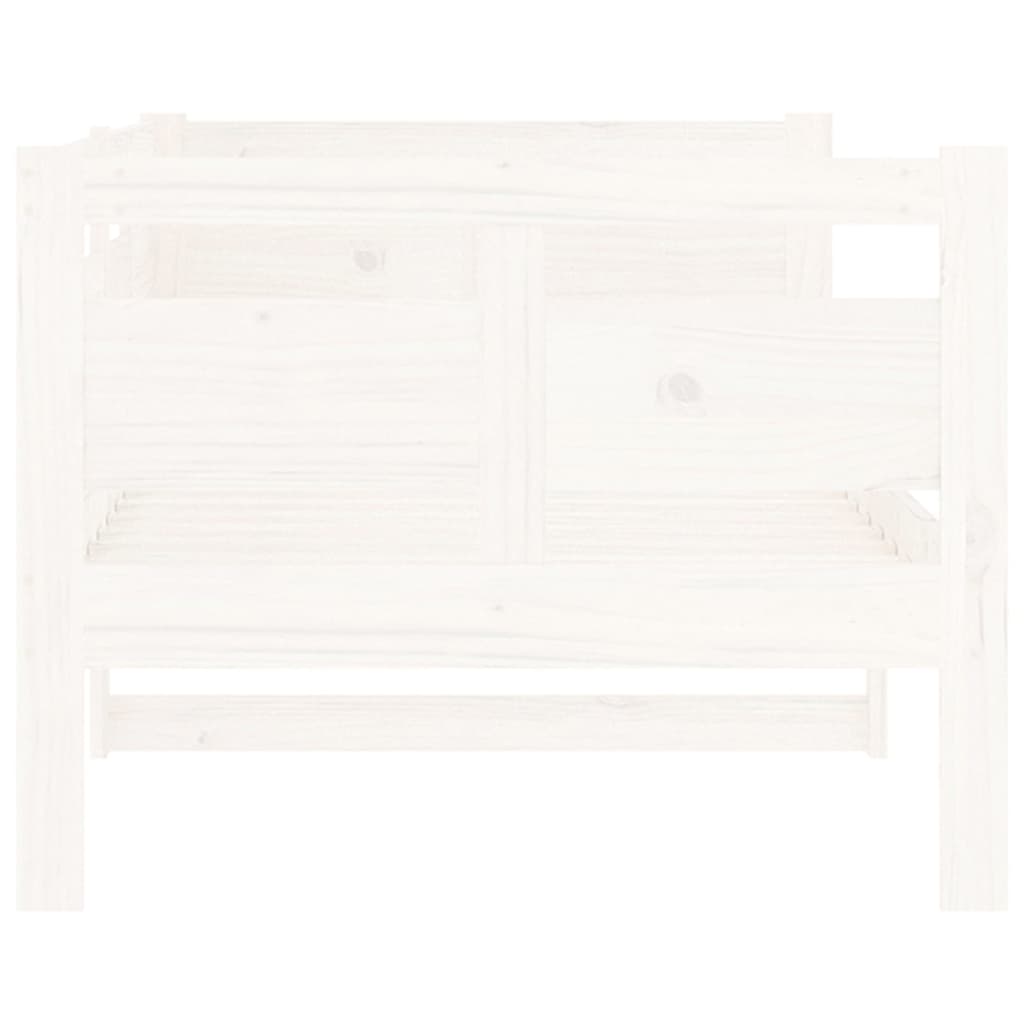 daybed 80x200 cm massivt fyrretræ hvid