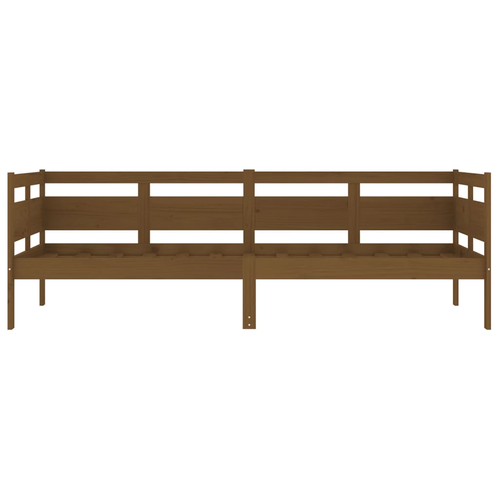 daybed 80x200 cm massivt fyrretræ gyldenbrun