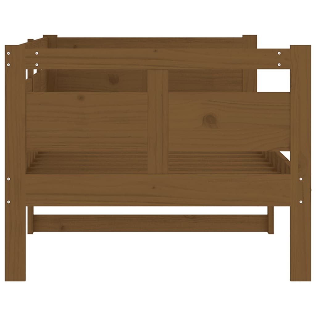 daybed 80x200 cm massivt fyrretræ gyldenbrun