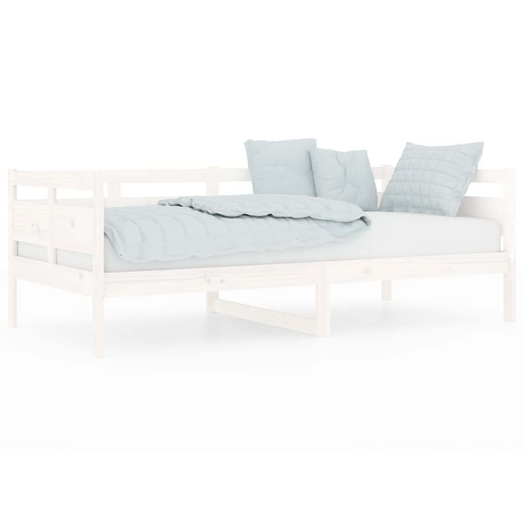 daybed massivt fyrretræ hvid 90x190 cm