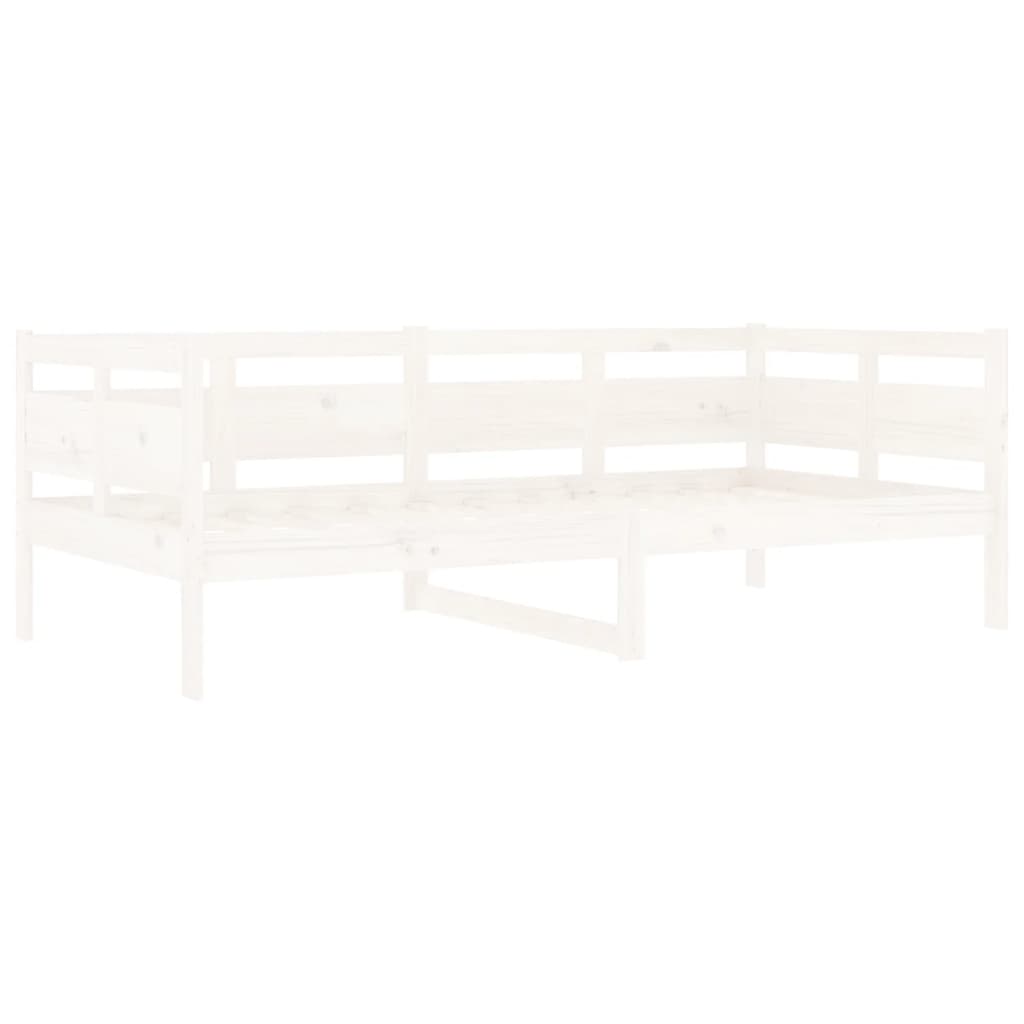 daybed massivt fyrretræ hvid 90x190 cm