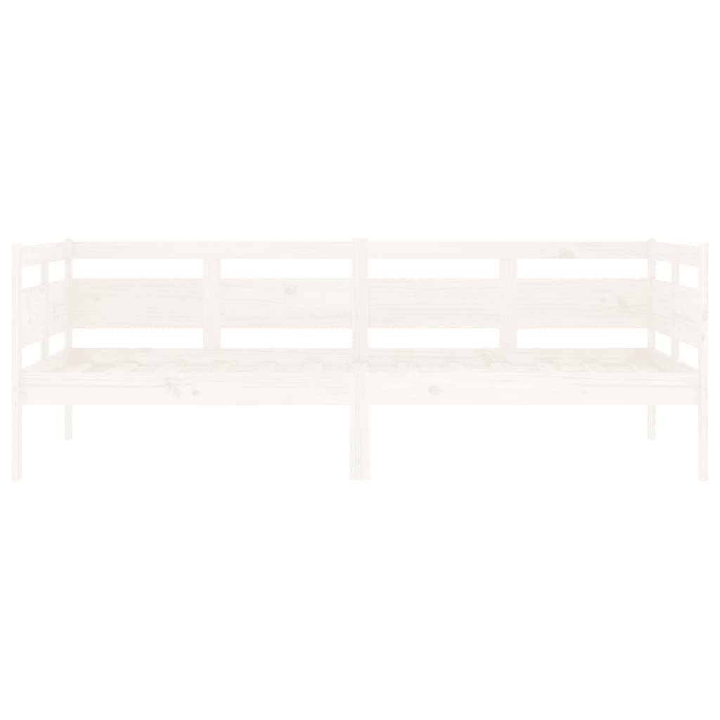 daybed massivt fyrretræ hvid 90x190 cm