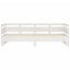 daybed med udtræk 2x(90x200) cm massivt fyrretræ hvid