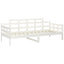 daybed 80x200 cm massivt fyrretræ hvid