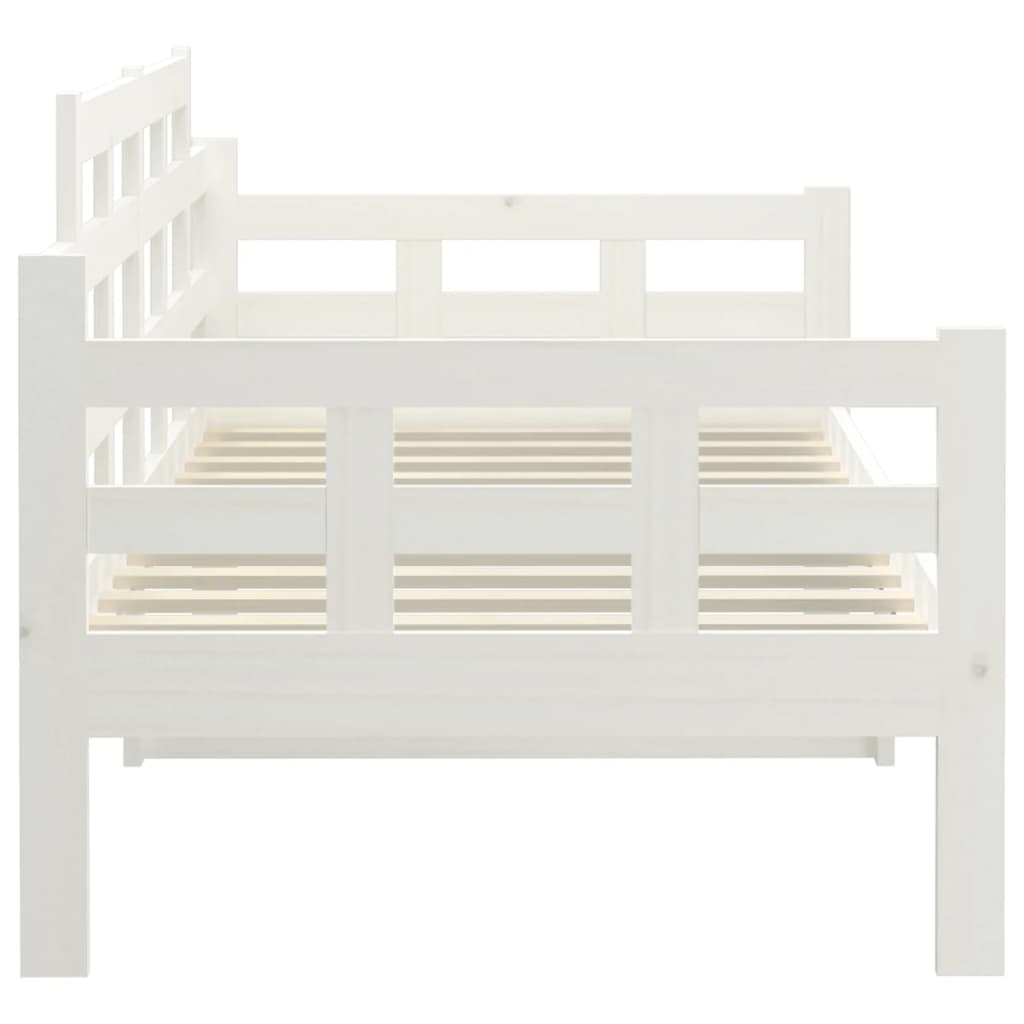 daybed 80x200 cm massivt fyrretræ hvid