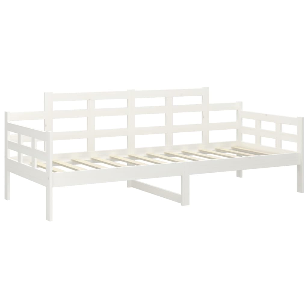 daybed massivt fyrretræ hvid 90x190 cm