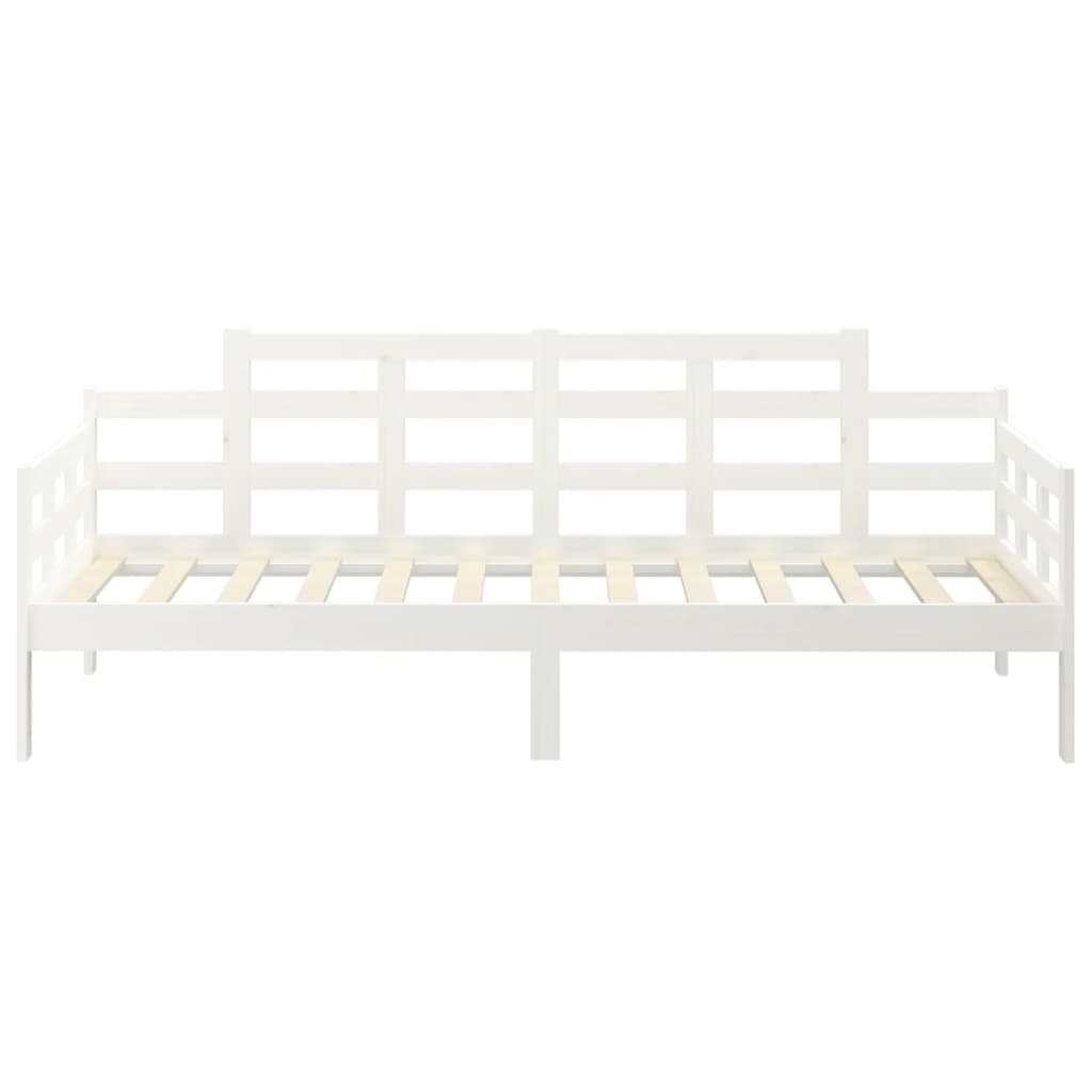 daybed massivt fyrretræ hvid 90x190 cm