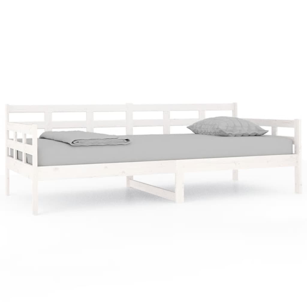 daybed 90x200 cm massivt fyrretræ hvid