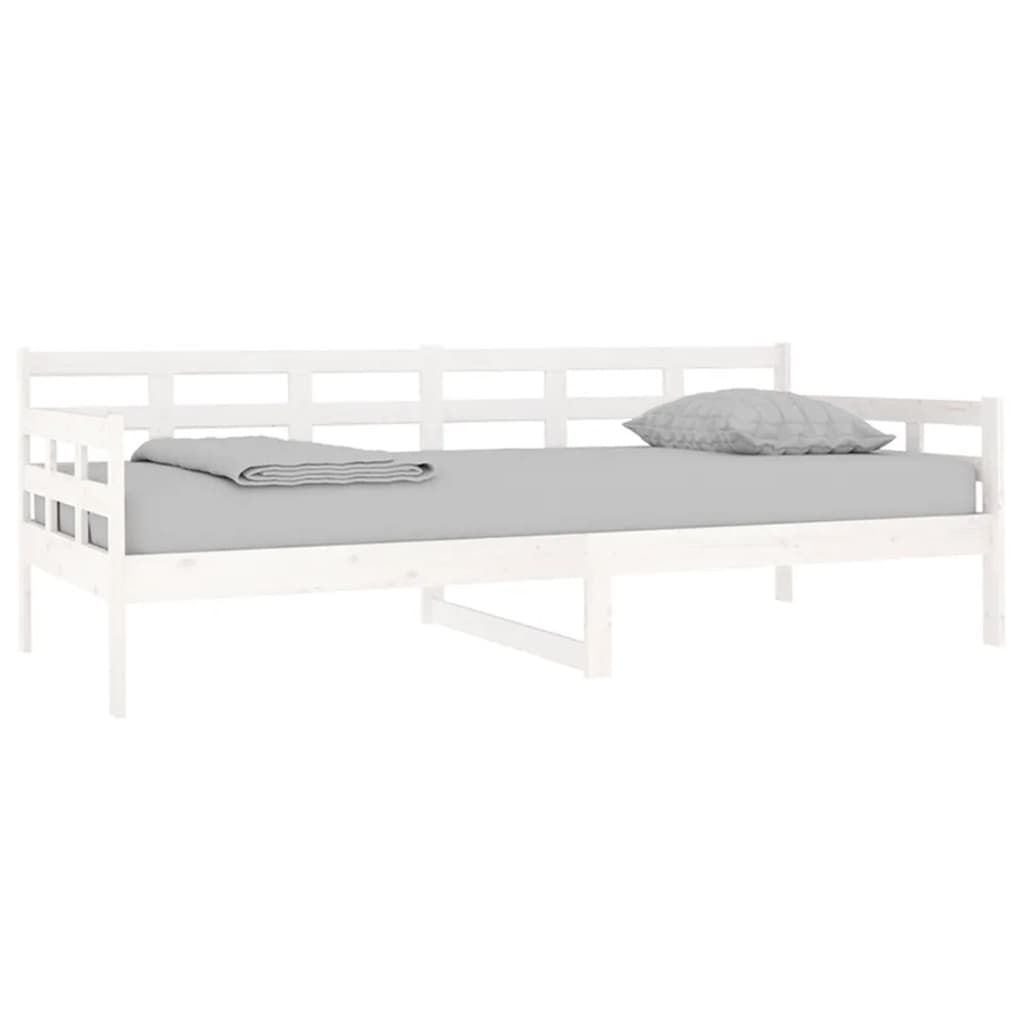 daybed 90x200 cm massivt fyrretræ hvid