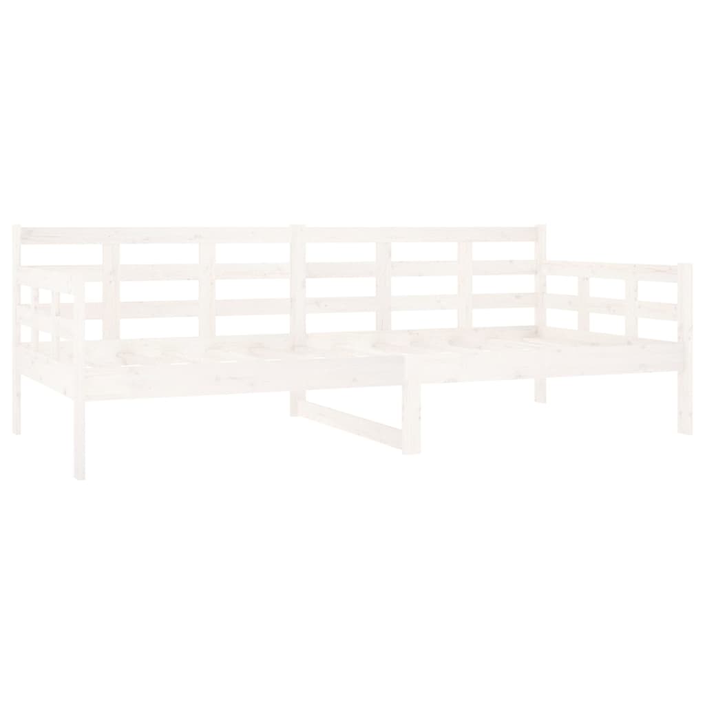 daybed 90x200 cm massivt fyrretræ hvid