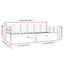 daybed 90x200 cm massivt fyrretræ hvid