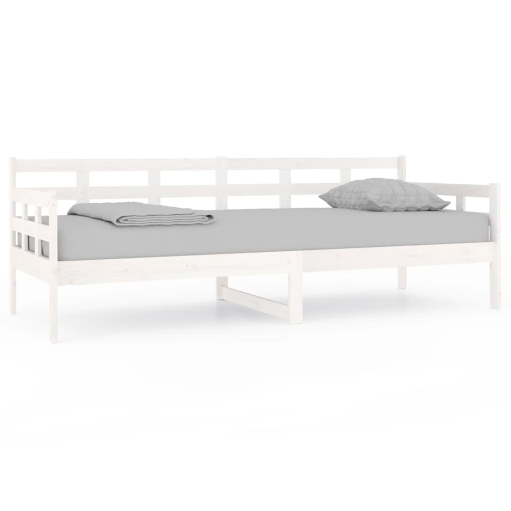 daybed 80x200 cm massivt fyrretræ hvid