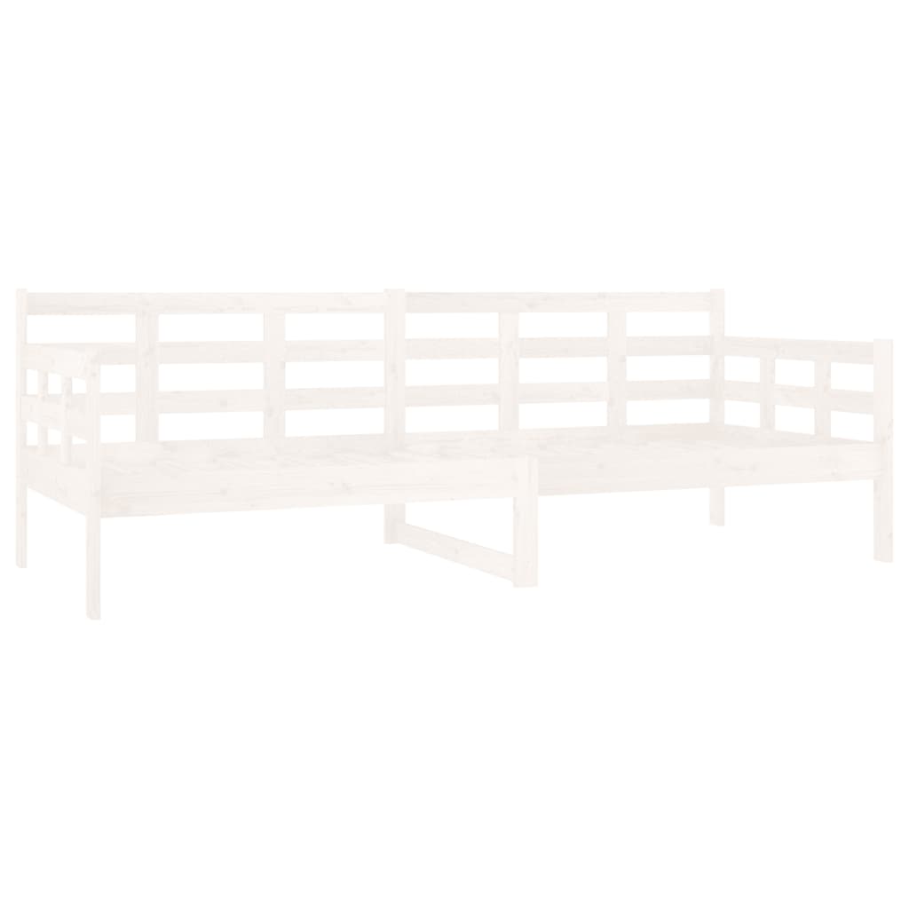 daybed 80x200 cm massivt fyrretræ hvid
