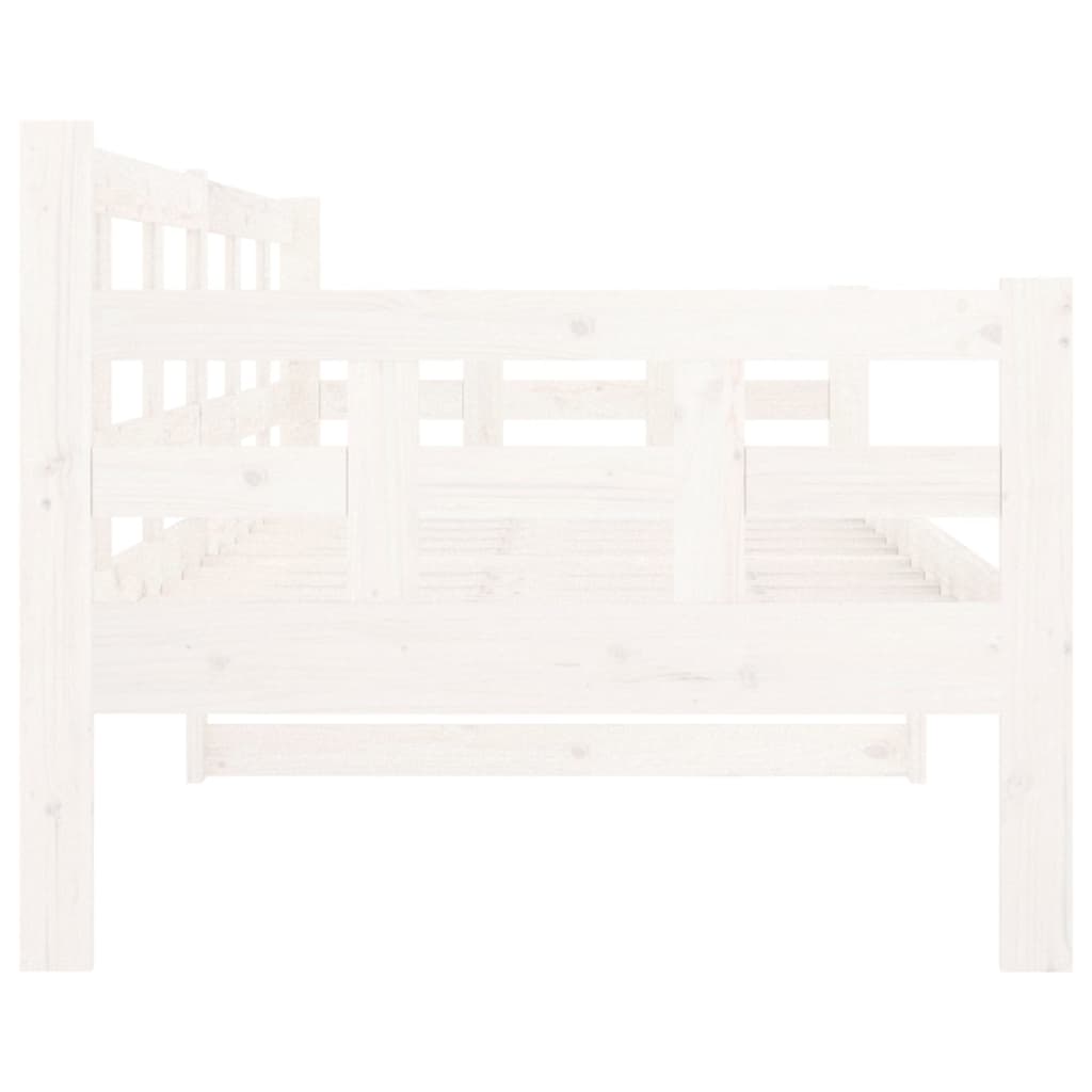 daybed 80x200 cm massivt fyrretræ hvid