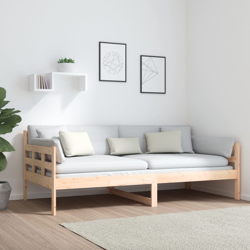 daybed massivt fyrretræ 90x190 cm